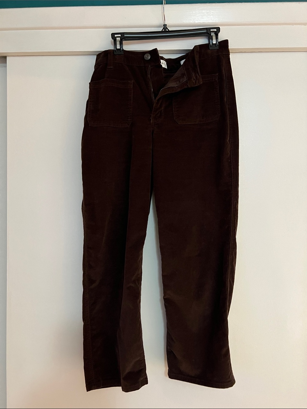 Women’s Dark Brown Corduroy Pants High Waist Pants Wonderly Brand - Picture 2 of 8